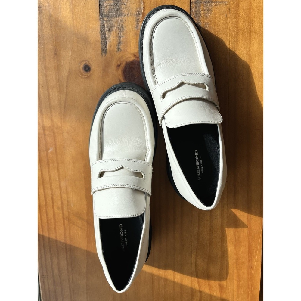 Vagabond Cosmo 2.0 Chunky Platform Loafers White‎ Leather 9 EU39 Officecore - Picture 2 of 9